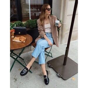 Sam Edelman‎ Christy Horsebit Loafers Black Leather Preppy Chic Size 6